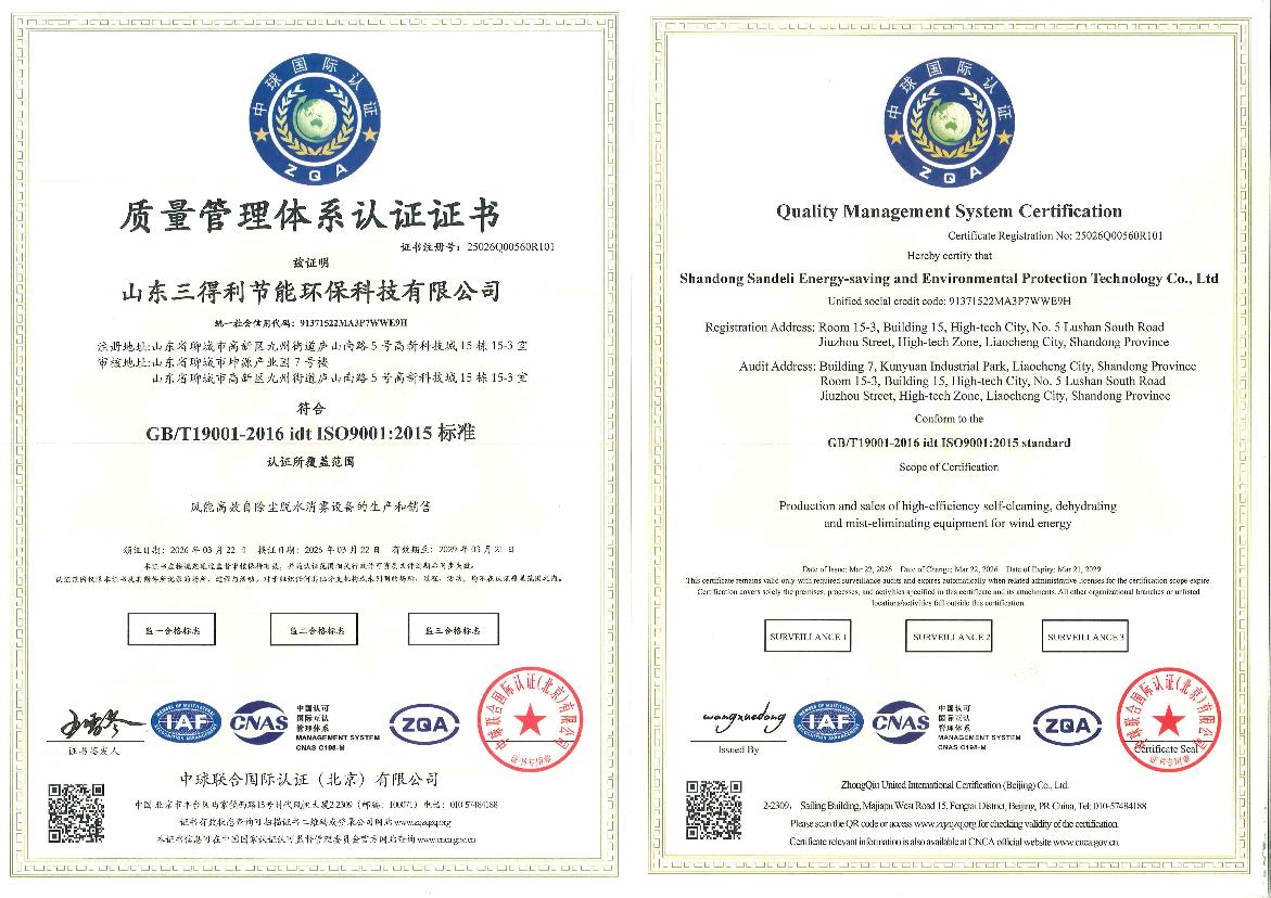 三体系认证证书